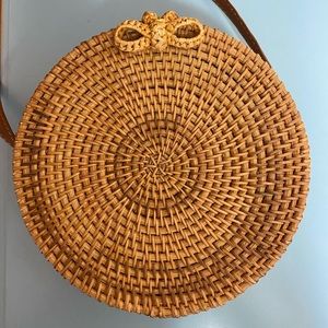 Handwoven Round Rattan Bag